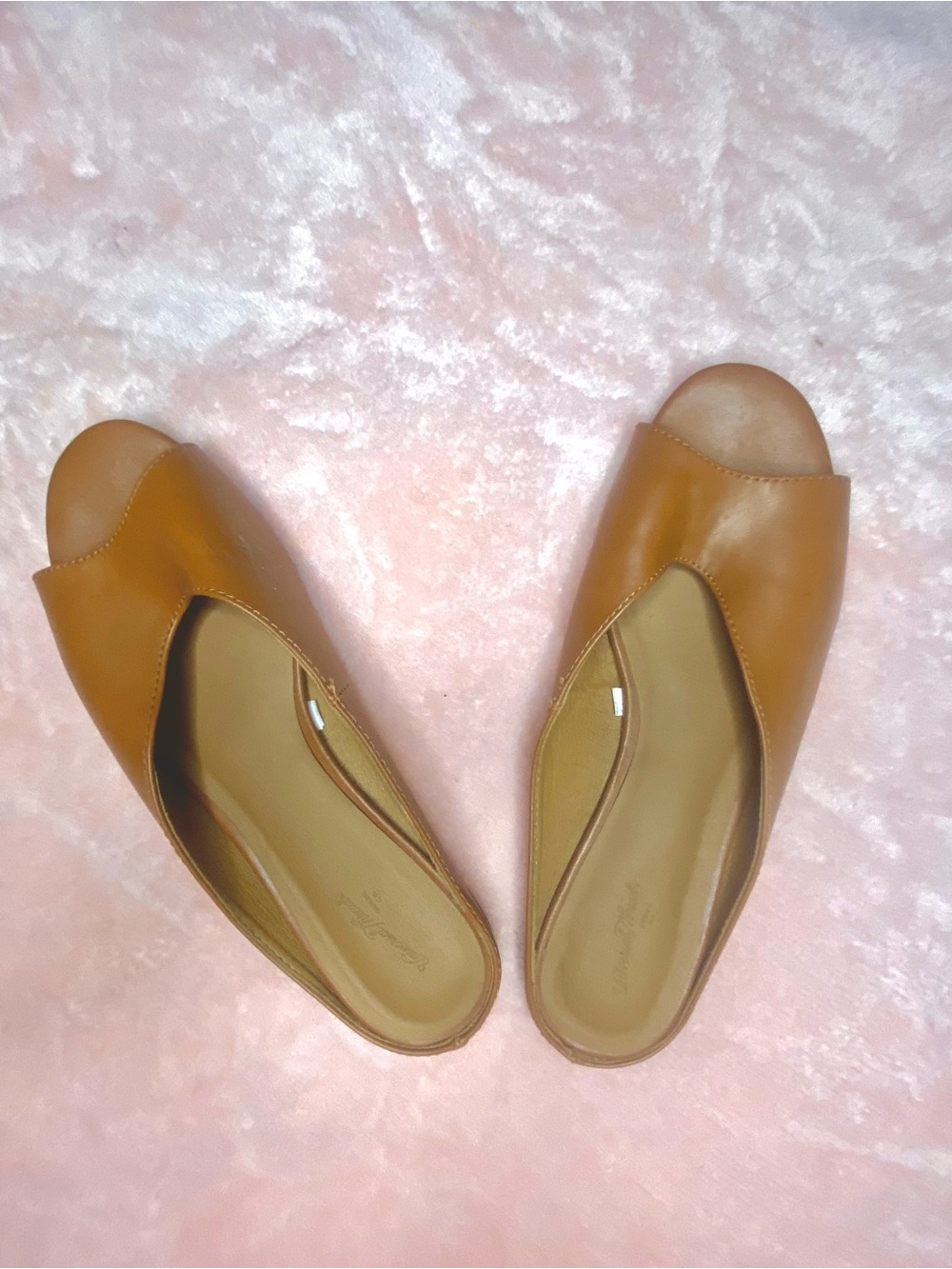 Universal Thread Cognac Brown Open-Toe Slide Sandals